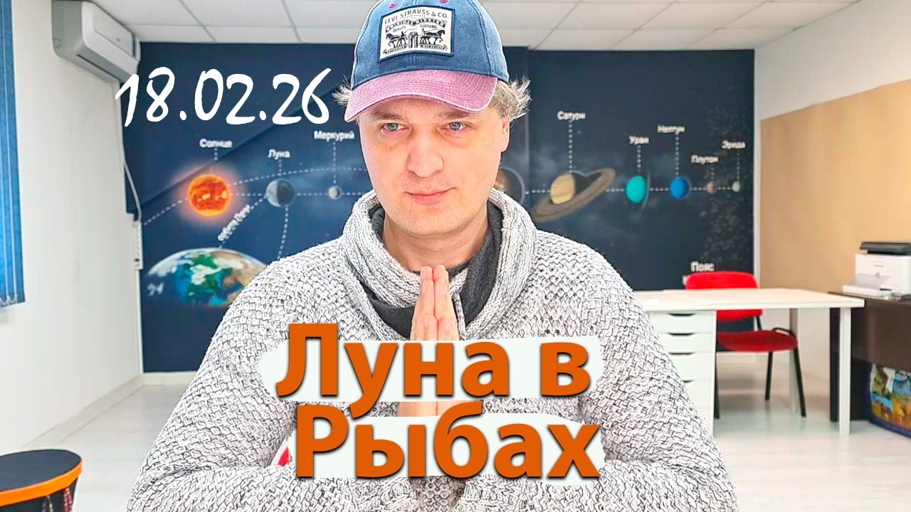 Луна в Рыбах 18.02.26.