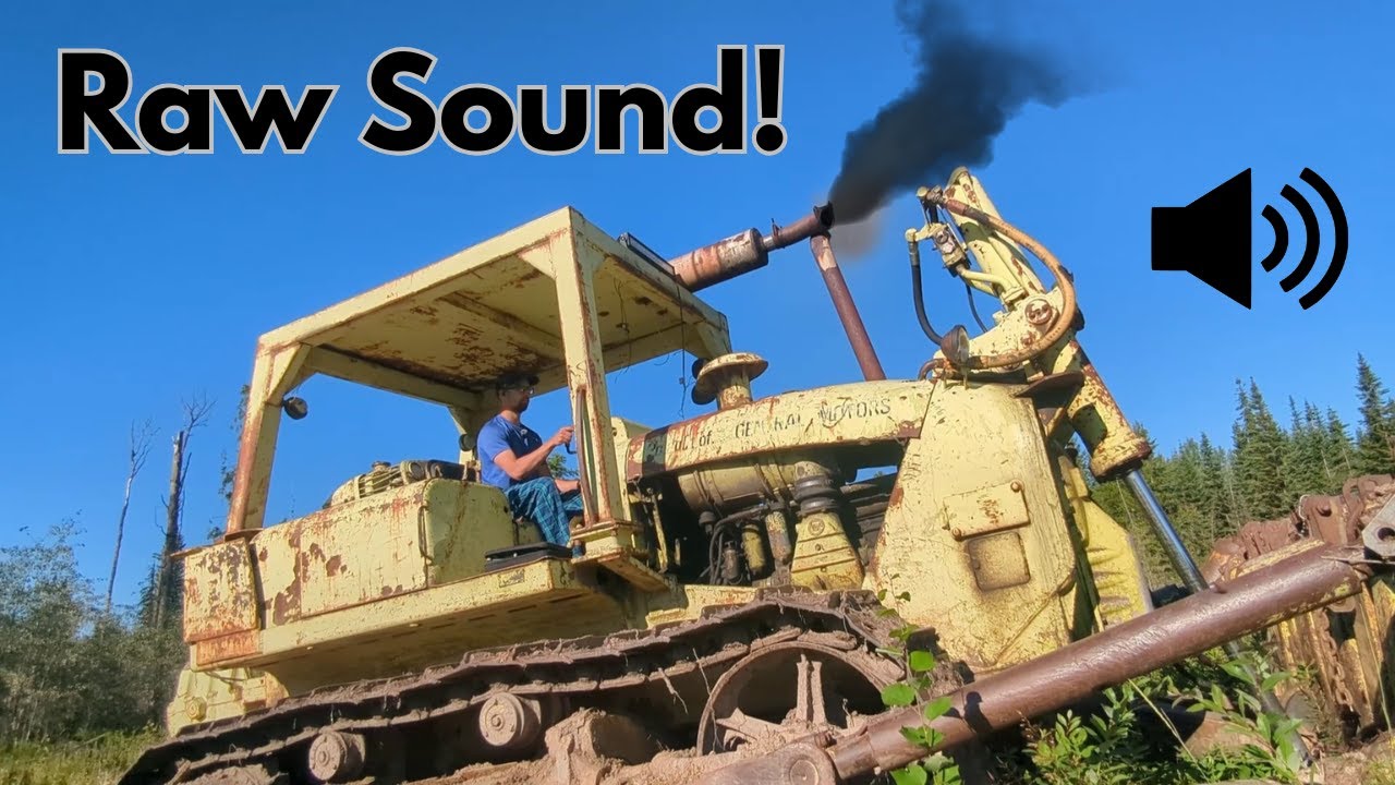 SOUNDS LIKE A BEAST! Clearing Land with Detroit Diesel Dozer