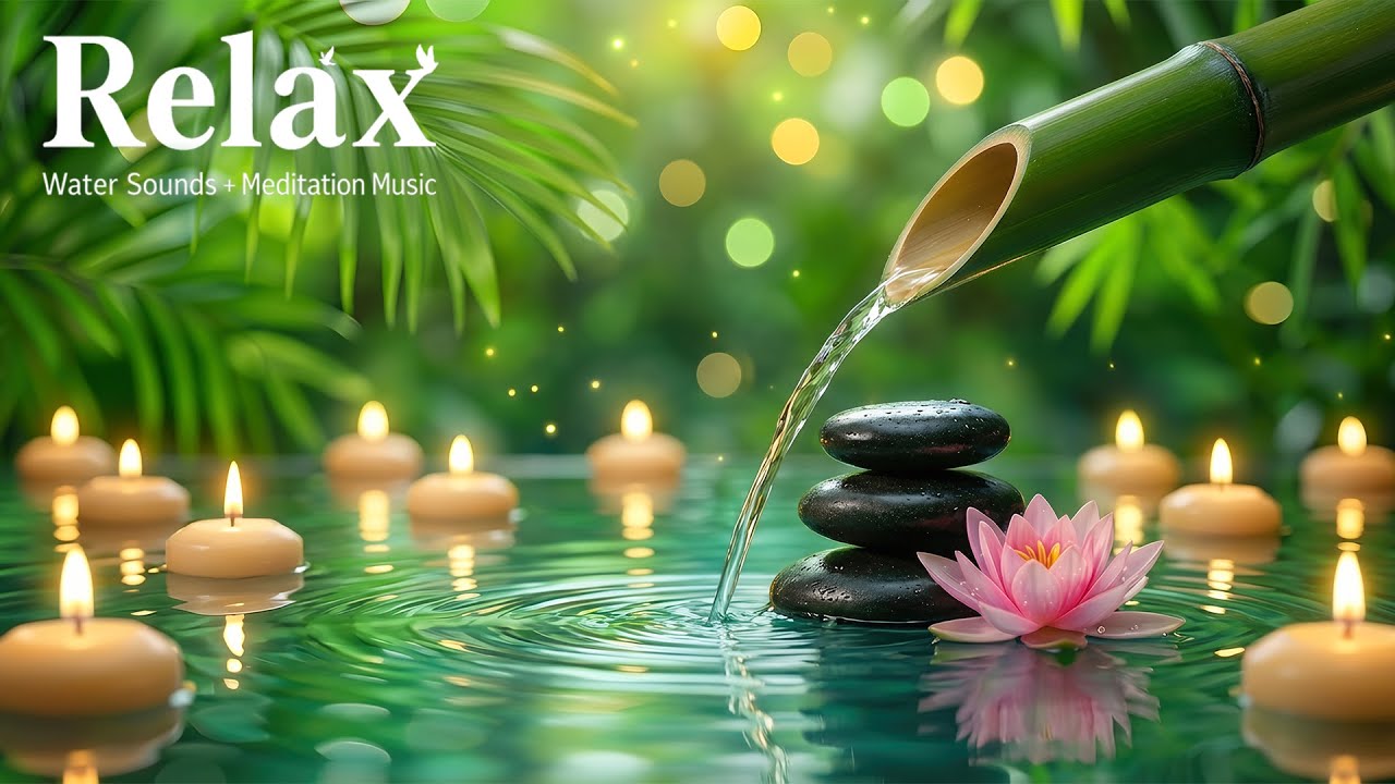Relaxing Bamboo Water Sleep Music 🌿 Deep Healing for Stress Relief & Quiet Thoughts