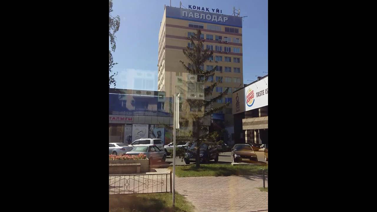 Павлодар с окна автобуса