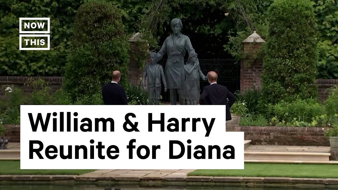 Princes William & Harry Unveil Statue of Princess Diana #Shorts