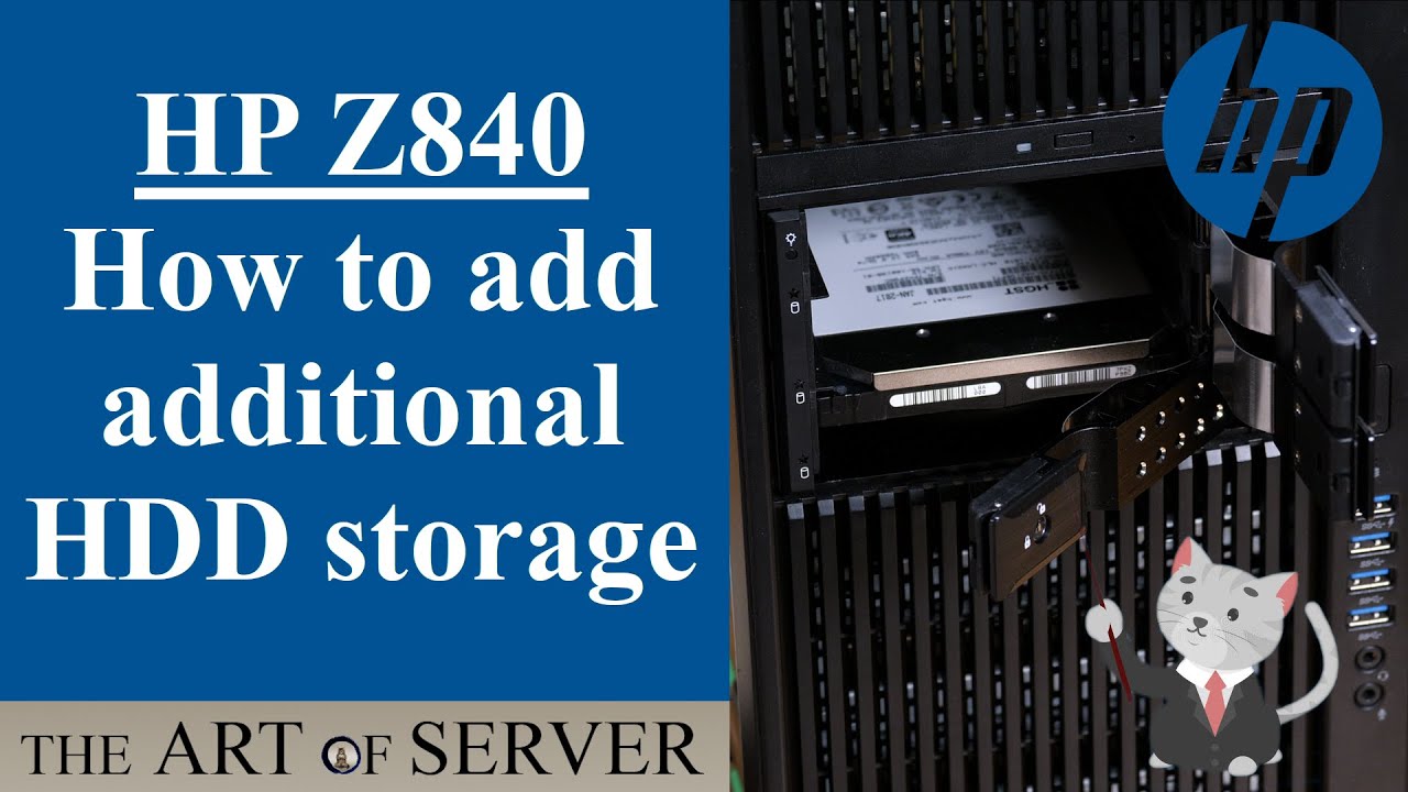 HP Z840 Как добавить дополнительные отсеки для жестких дисков (также работает для Z820 Z800)