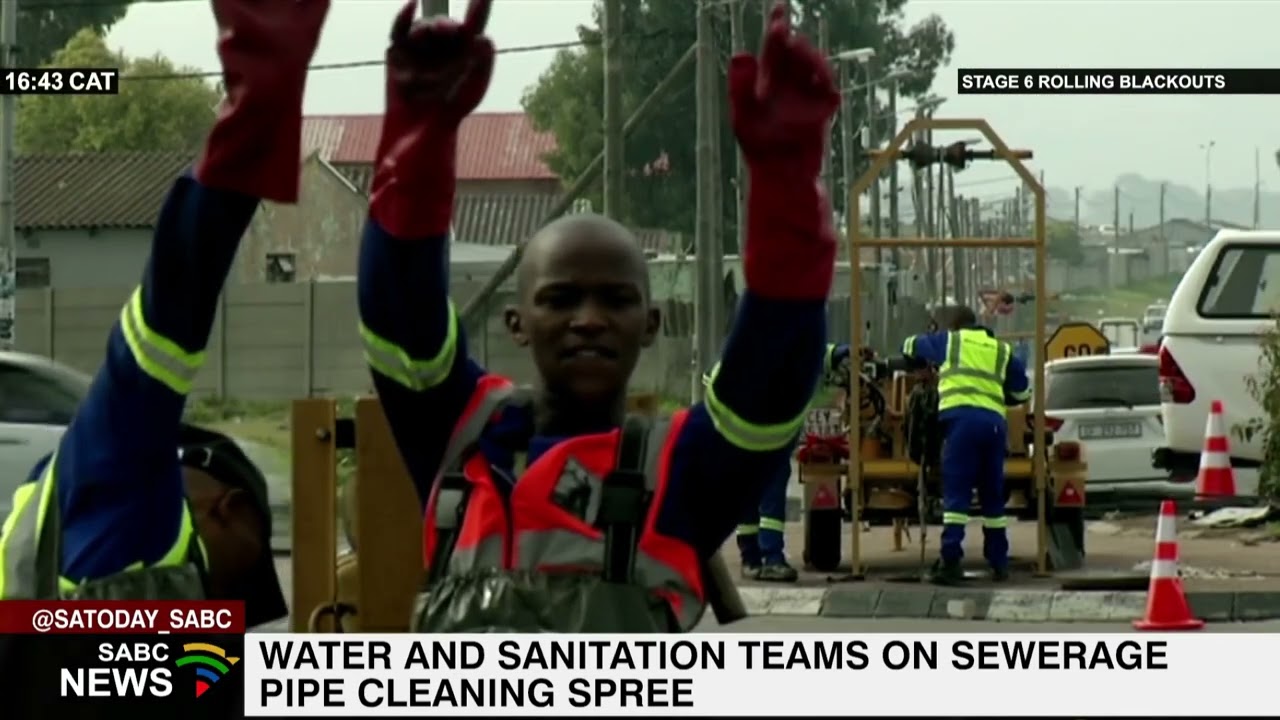 Cape Town water, sanitation teams on sewerage pipes cleaning spree