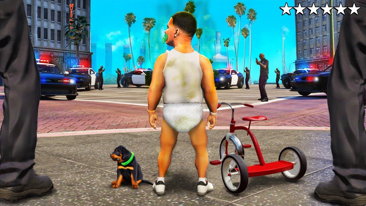 Играем за МАЛЫША ФРАНКЛИНА в GTA 5