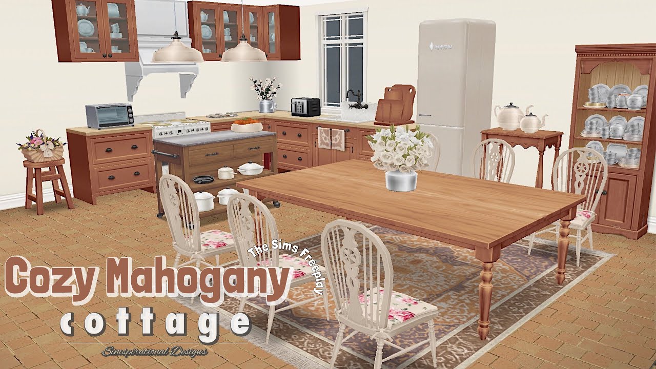 COZY MAHOGANY COTTAGE | The Sims Freeplay | House Tour | Floor Plans | Simspirational Designs