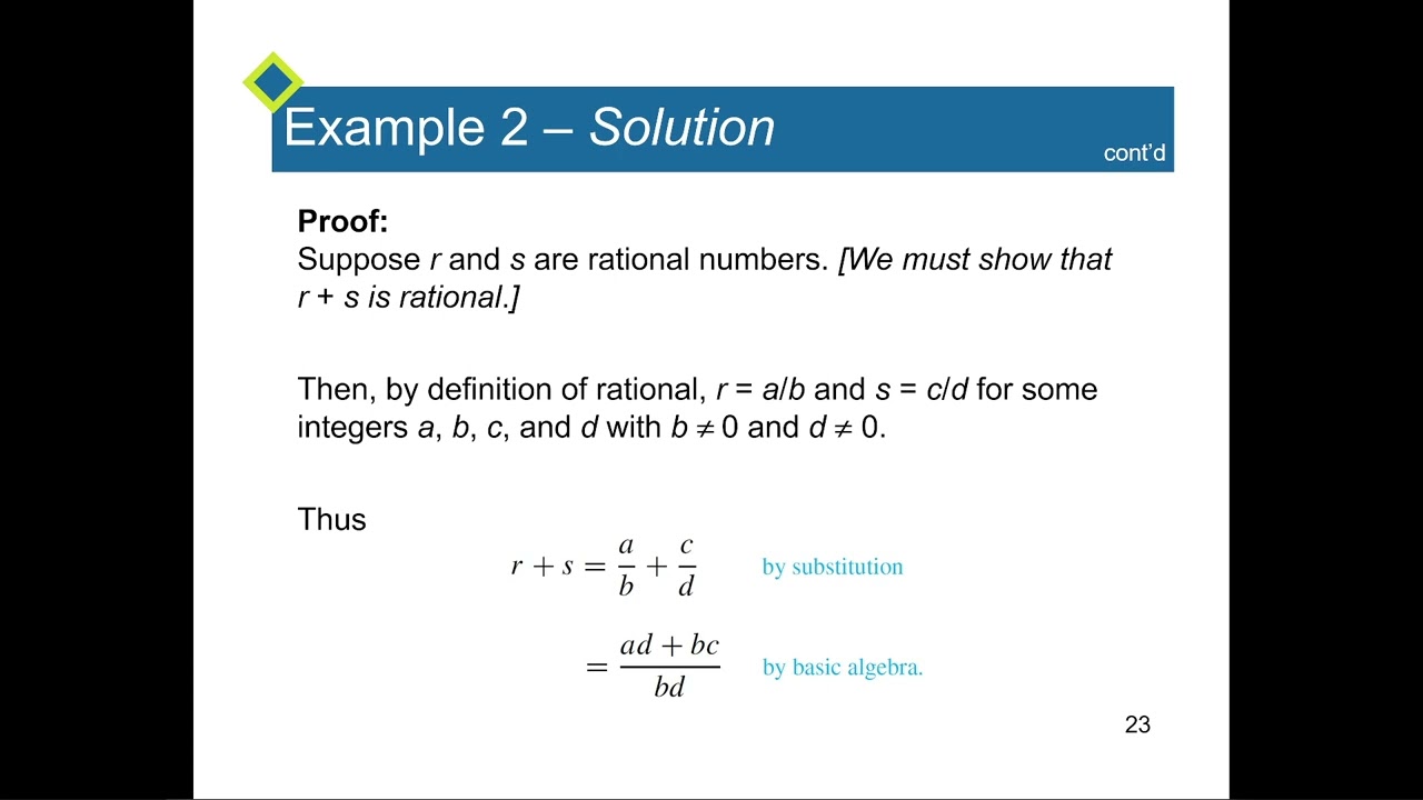 Direct proof and rational numbers   4.2