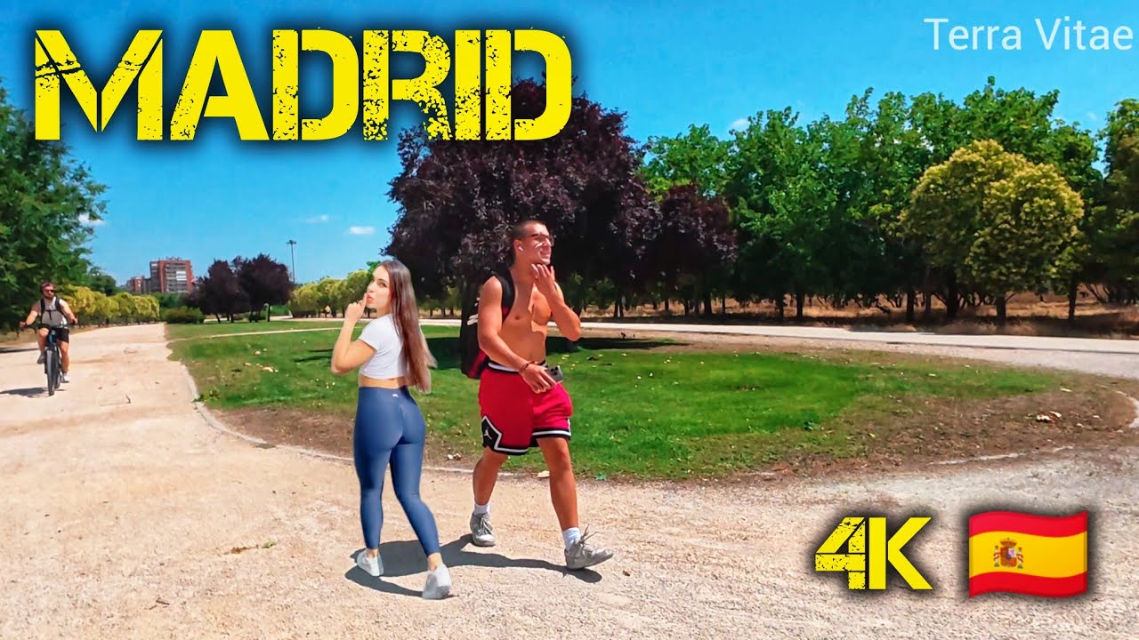 Madrid 🇪🇸 Peacefull 4K Tours.   Parque Las Cruces.