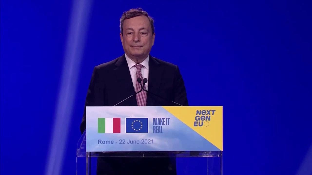 Pnrr, il premier Mario Draghi: 