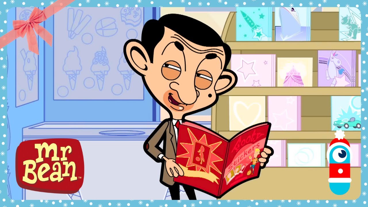 Mr. Bean, the Sticker Collector! | Cartoons for Kids | WildBrain Bananas | Happy Holidays! 🎁