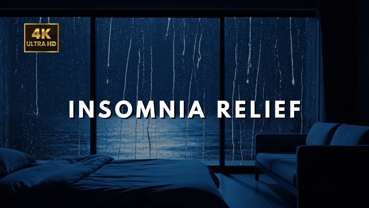 Gentle Night Rain Ambience | Fall Asleep Fast by the Window