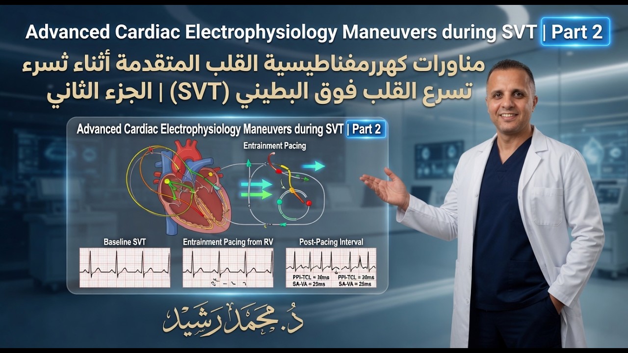 مناورات كهرومغناطيسية القلب المتقدمة أثناء تسرع القلب فوق البطيني (SVT-)  | 2 |