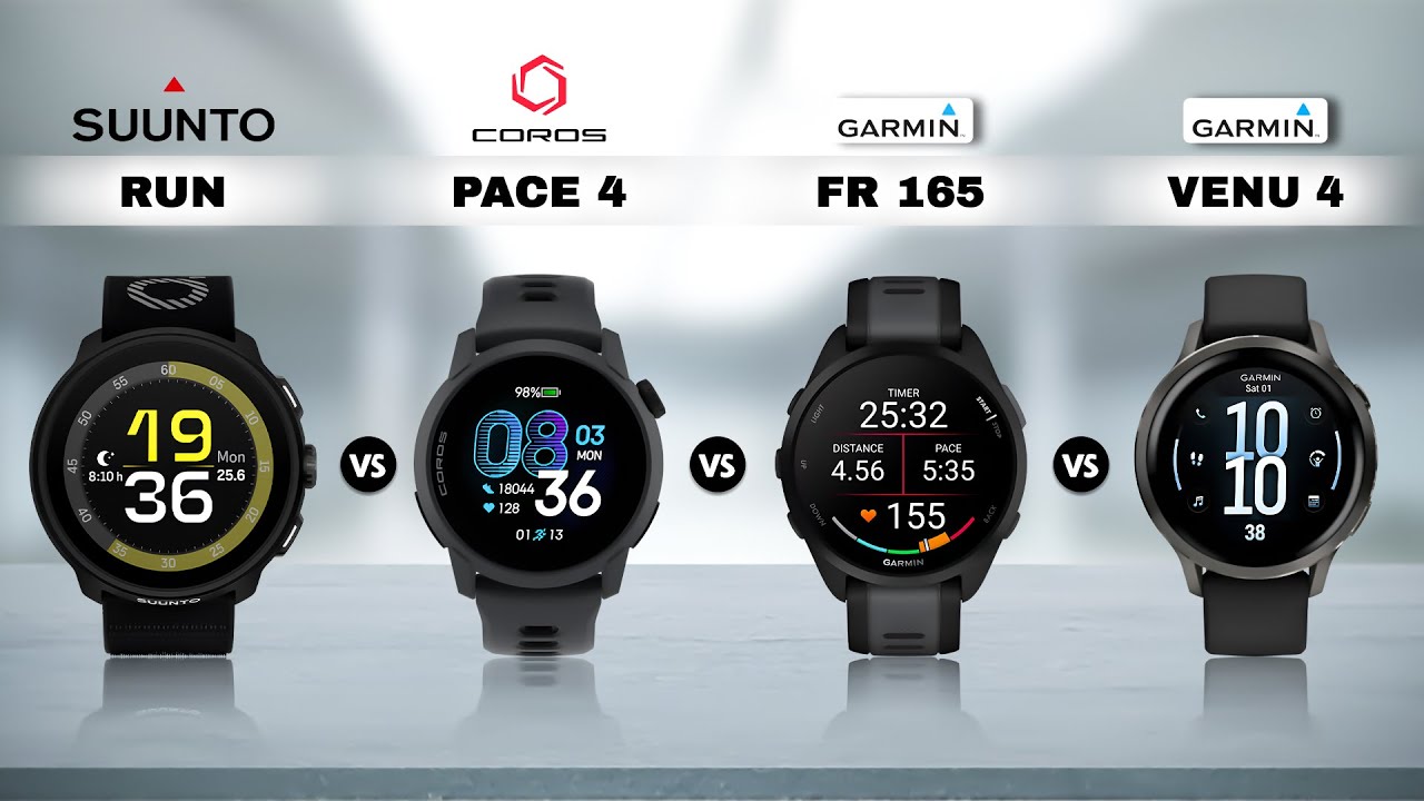 Suunto Run против COROS Pace 4 против Garmin 165 против Venu 4 🔥 Лучшие часы 2025 года? | Полный ...