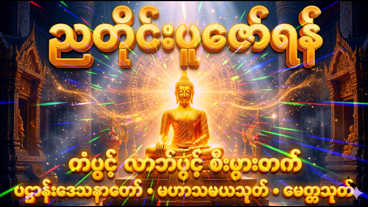 🙏🙏🙏ကံကောင်းခြင်းတွေရောက်လာစေရန် ညတိုင်း ဖွင့်ထားပါ ပဌာန်းတရား၊ မေတ္တာပို့ (19.3.2026)🙏🙏🙏