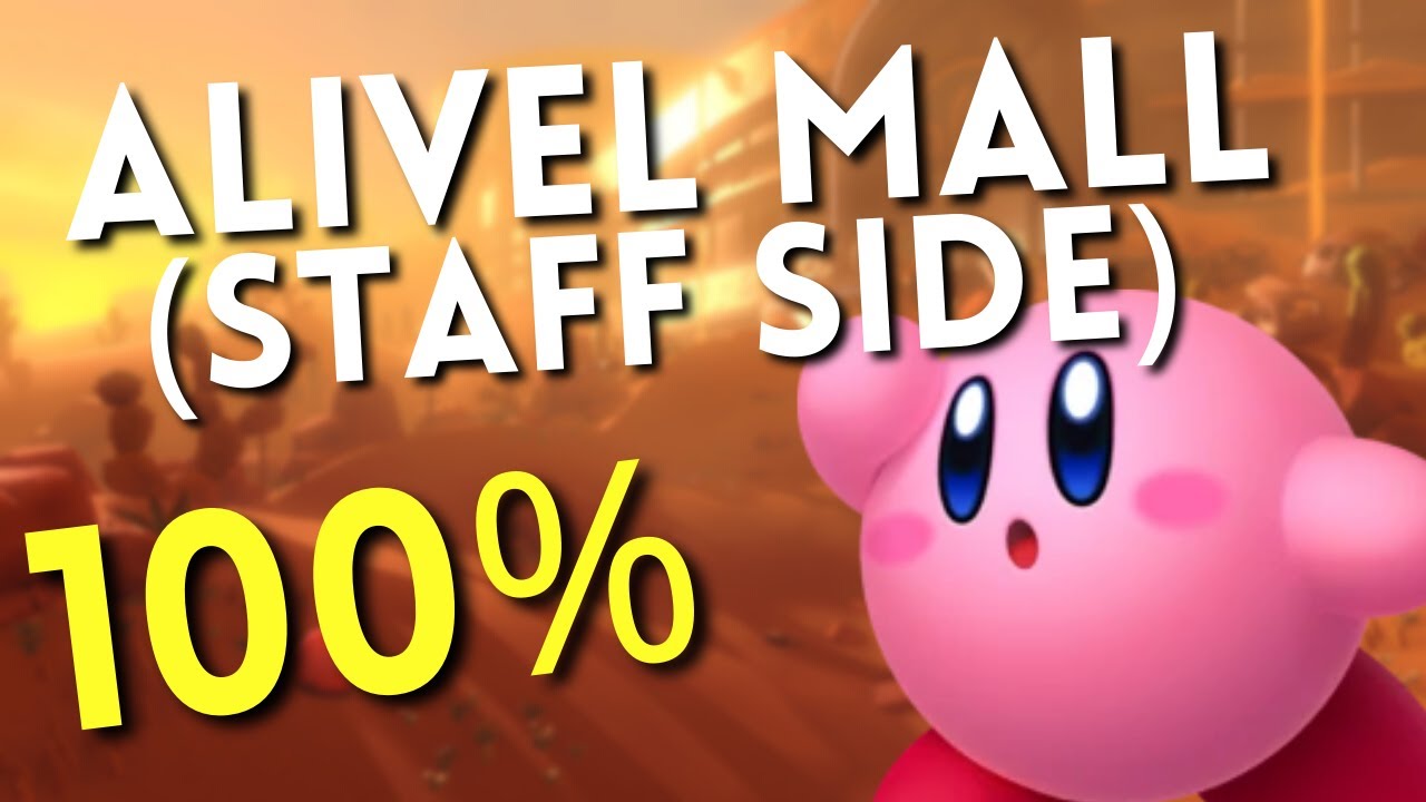 Alivel Mall (Staff Side) | Kirby and the Forgotten Land 100% Walkthrough! | ALL Waddle Dee Locations