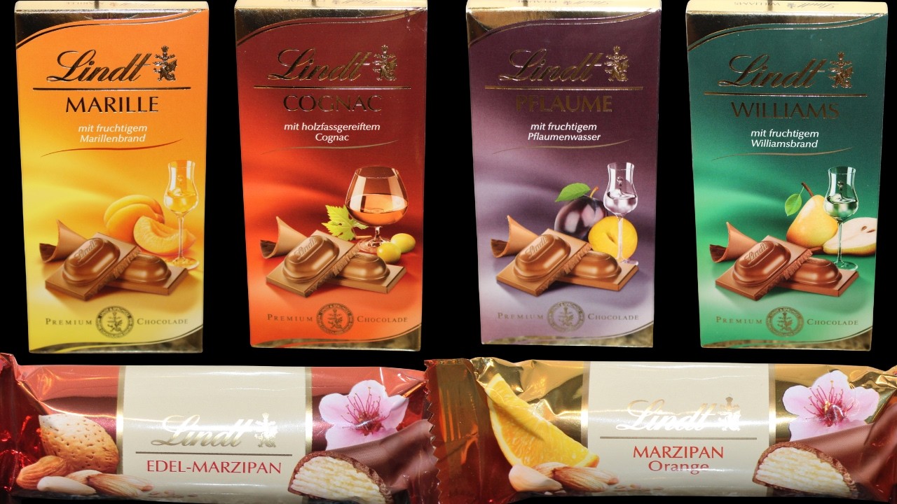 Lindt: Marille, Pflaume (Plum), Cognac, Williams, Marzipan: Orange & Almond Review