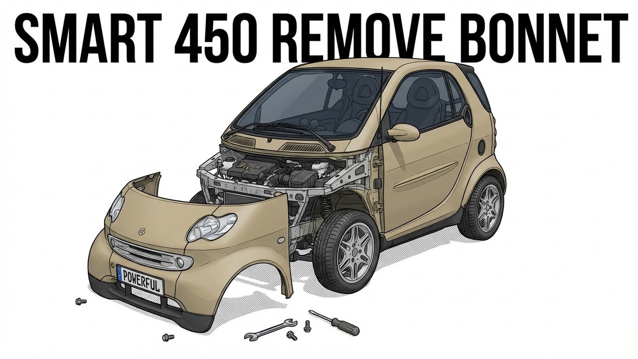 Smart Car ForTwo W450 Front Bumper Panel Removal ( how to open bonnet ! )