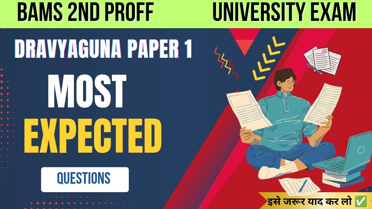 Dravyaguna paper 1 Most expected question|Most important DG PYQ|BAMS 2nd Proff|NCISM