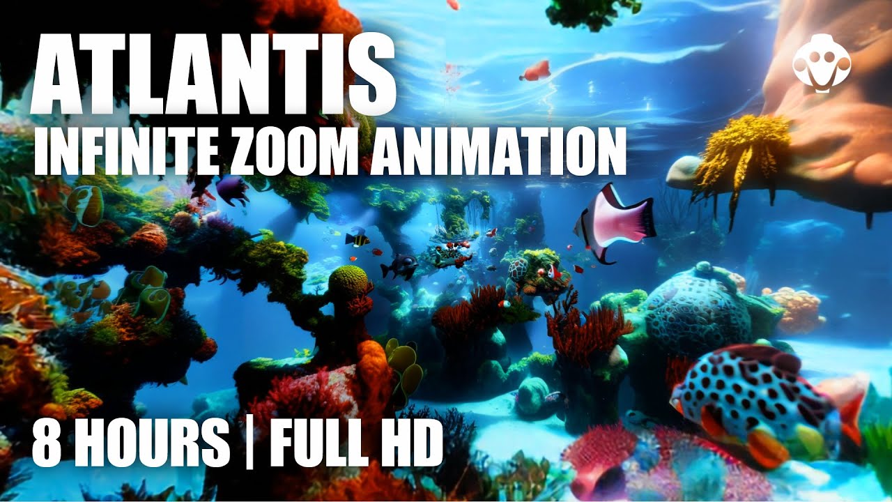 Atlantis | Infinite Zoom Animation (8 Hours), Full HD