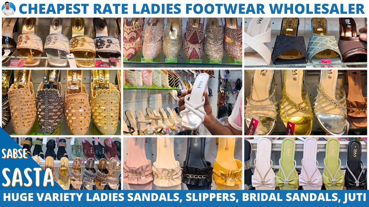 Cheapest Rate Ladies Footwear Wholesale Market in Kolkata | Sandals, Slippers, Juti Shop