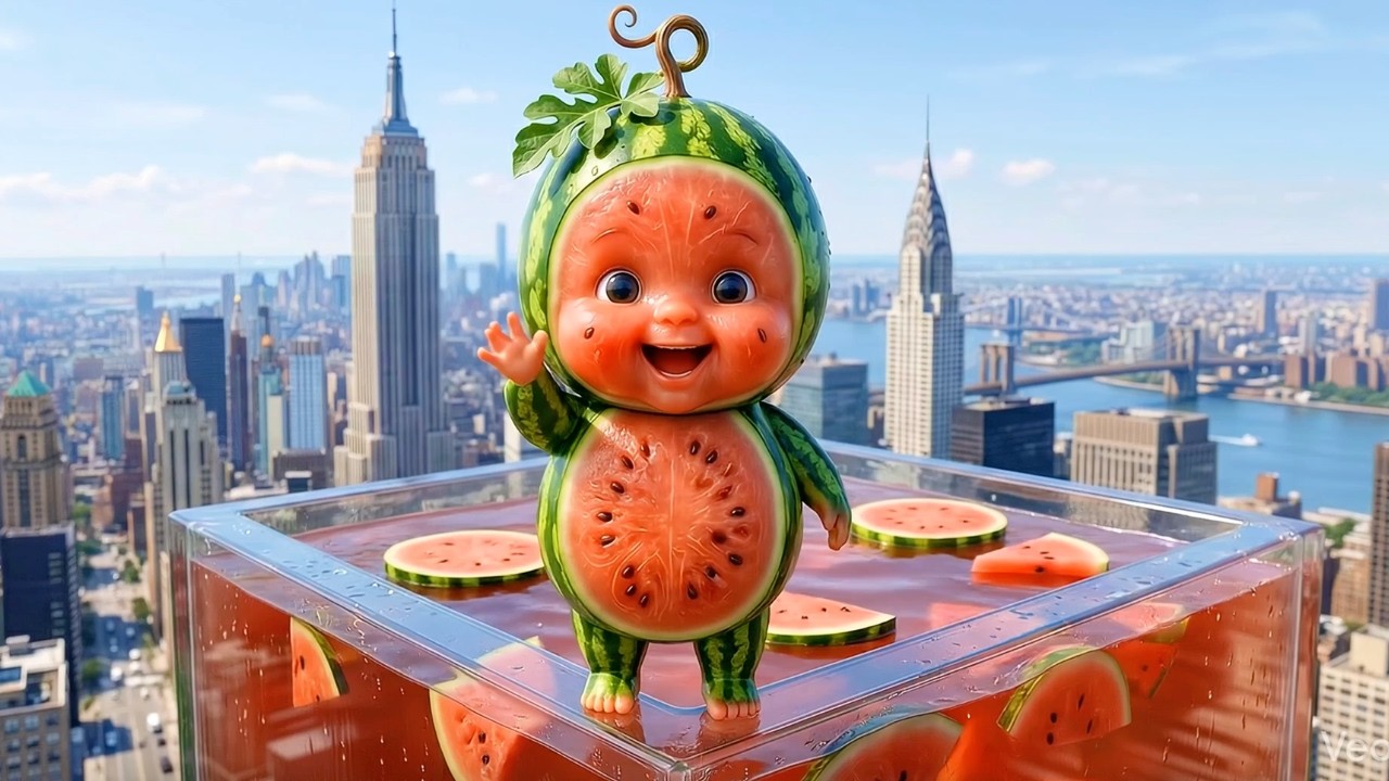Cute Fruit Babies Dives Into Pool 🥝 🍓| The Most Oddly Satisfying AI