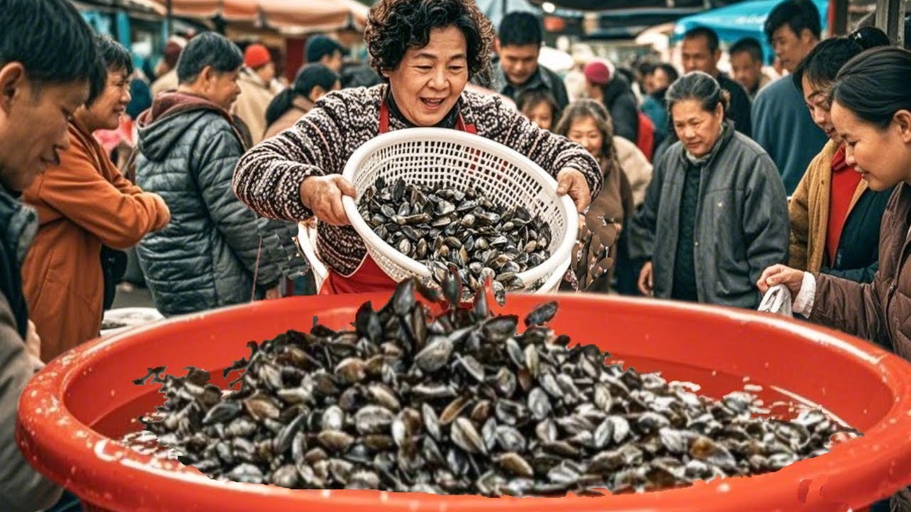 安徽神奇美食蚬子，卖20元一斤生意火爆，顾客排队抢着吃场面壮观#麦总去哪吃