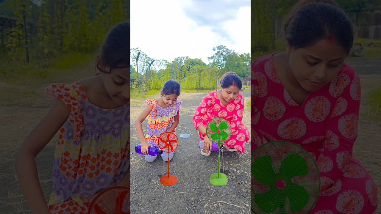Mom vs Daughter water fan challenge 🤪🤣#shorts #viralvideo #trending #tiktok