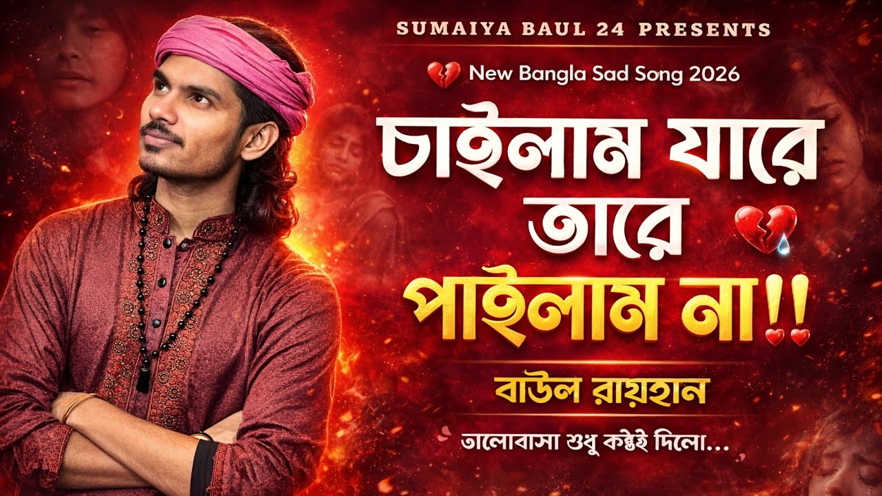 চাইলাম যারে পাইলাম না তারে 💔 | বুক ফাটা কষ্টের গান | Baul Raihan | New Bangla Sad Song 2026