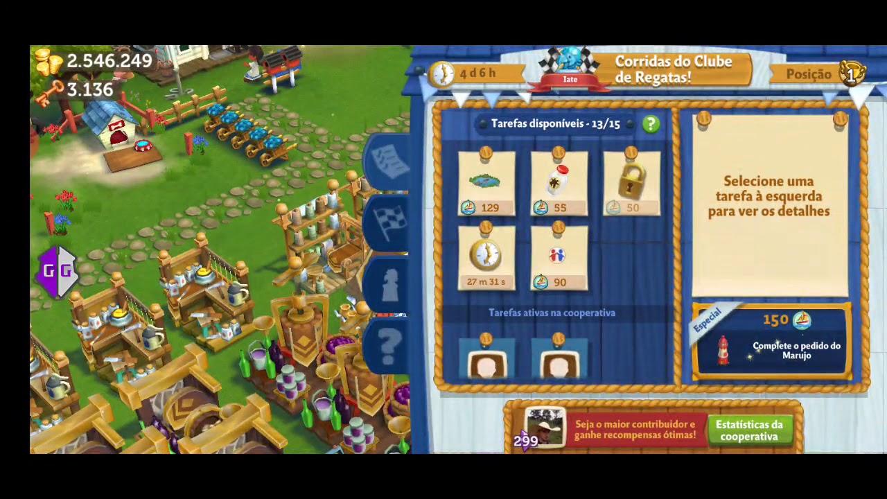 Farmville2 colocando missões infinita na regata sem root