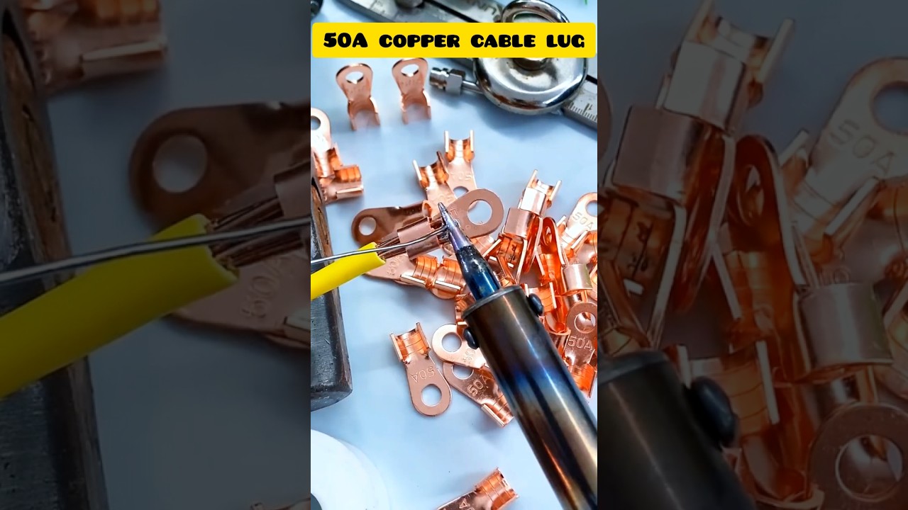 50A Copper Cable Lug Soldering | Heavy Gauge Wire Connection Repair #usa #europe #diy #howto #repair