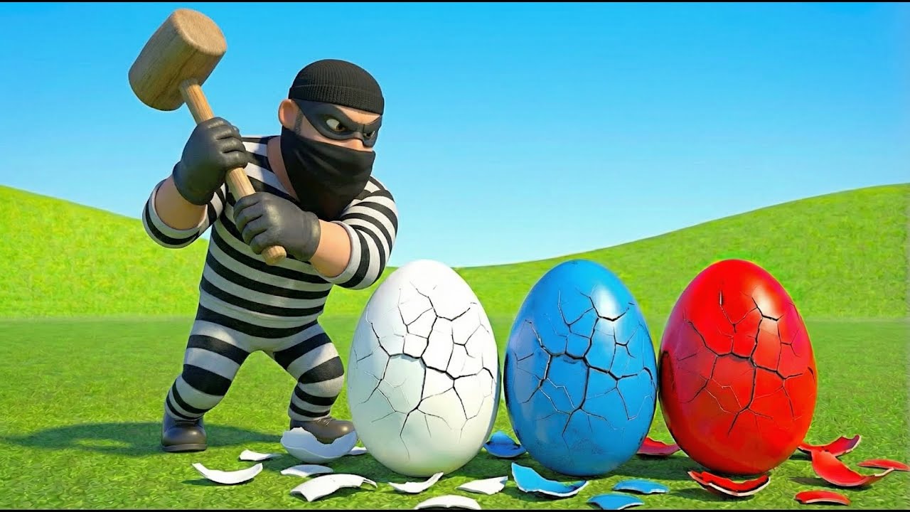 😭 Mommy Hen Cries! The Sad Story of the Stolen Eggs 🐔💔 (Red, White & Blue)