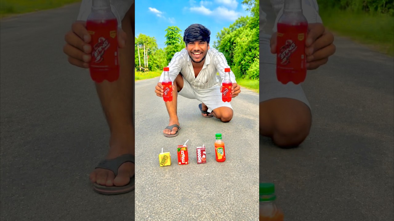 Frooti Maaza and zeera drink and Amul kool kesar and sting energy drink testing ✅
