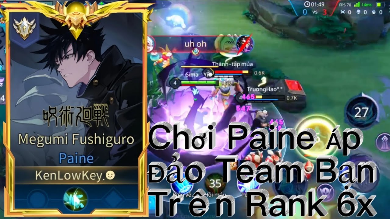 Liên Quân | Bay Paine Áp Đảo Team Bạn Không Được Thở Trên Rank 6x Và Bất Ngờ Được Cộng 3 Sao 