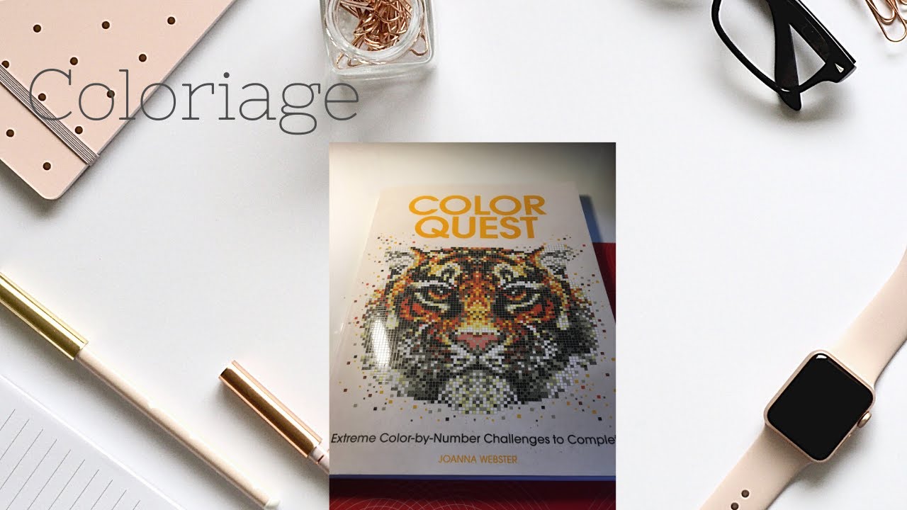 Coloriage : le coloriage mystère avec des formes Hexagonales! #colorquest #coloriage
