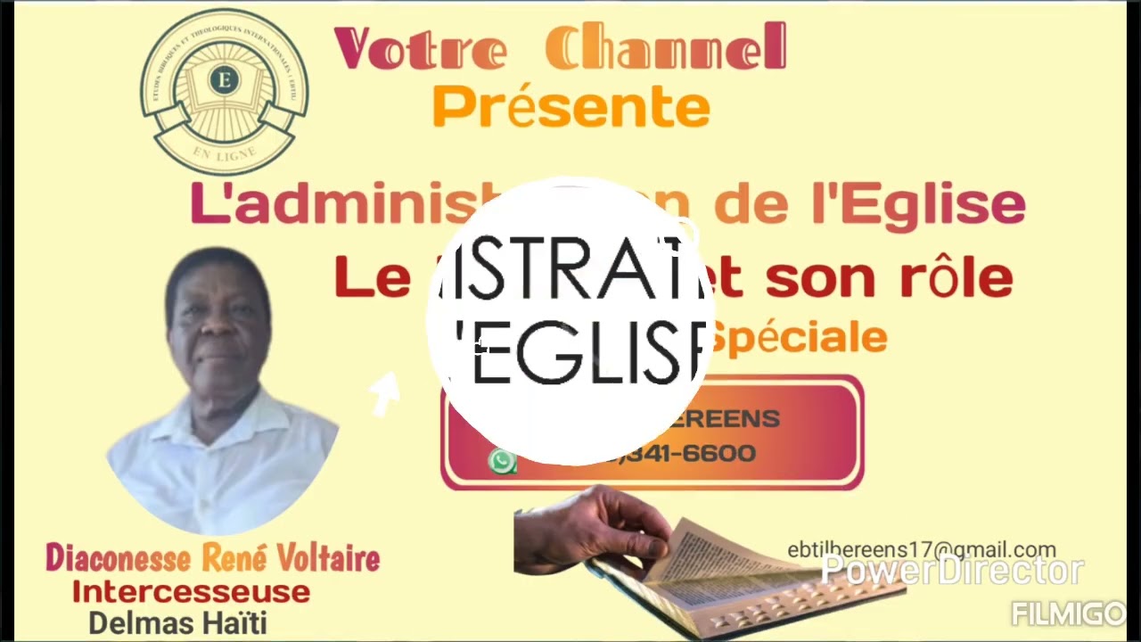 Administration de l'Eglise: Le Diacre et son rôle- Formation Spéciale - Séance 06