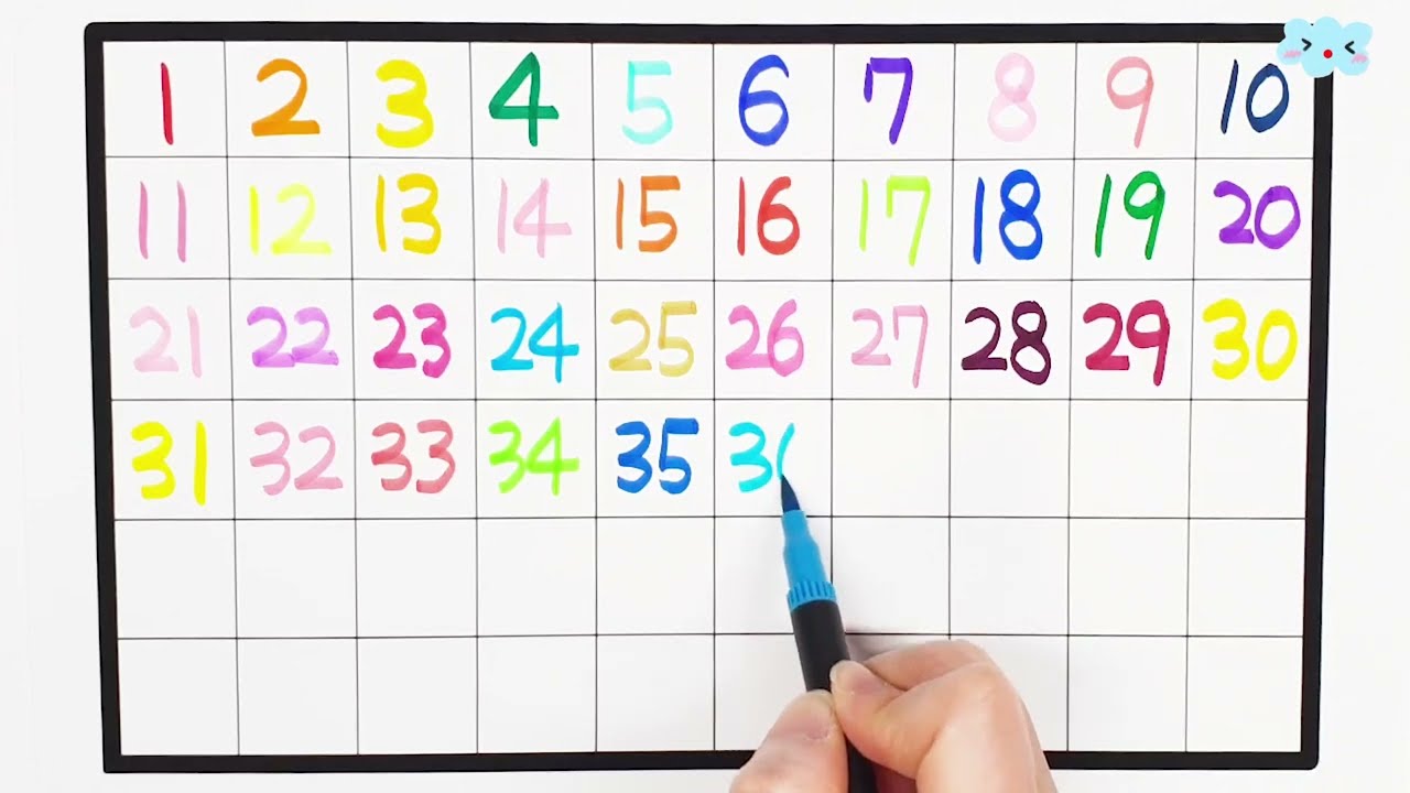 Writing Numbers 1-60 For Children | Learning For Kids | Learning Numbers from 1 to 60