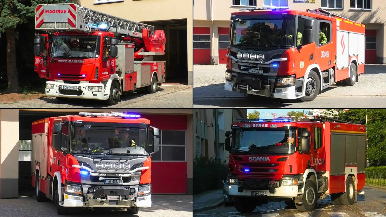 [Alarm koszarowy] Alarmowo Straż Pożarna Wrocław JRG1 - Fire Department Wroclaw City Center!