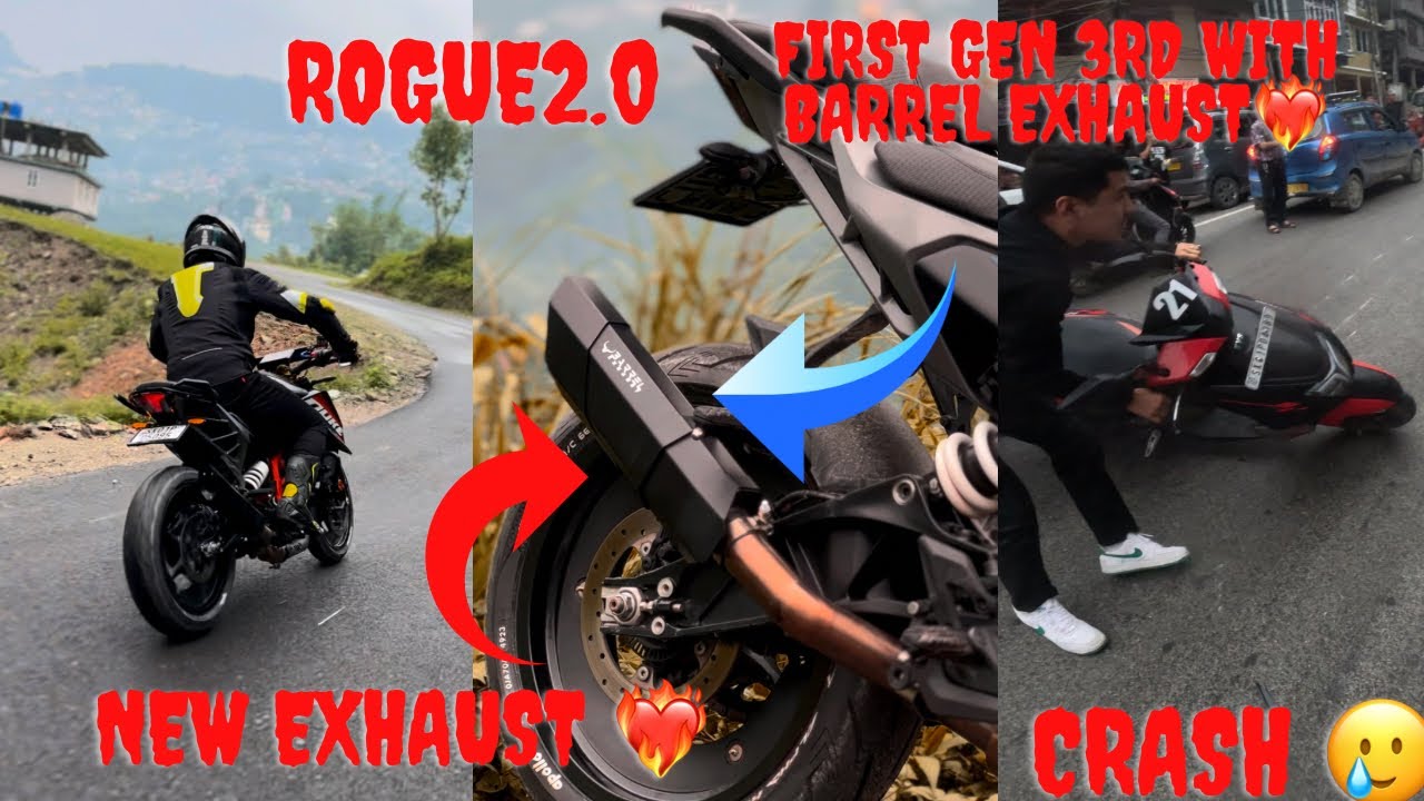 First duke 390 gen 3rd with Rogue2.0 Barrel exhaust❤️‍🔥 best exhaust for KTM duke 🔥❤️‍🔥full system