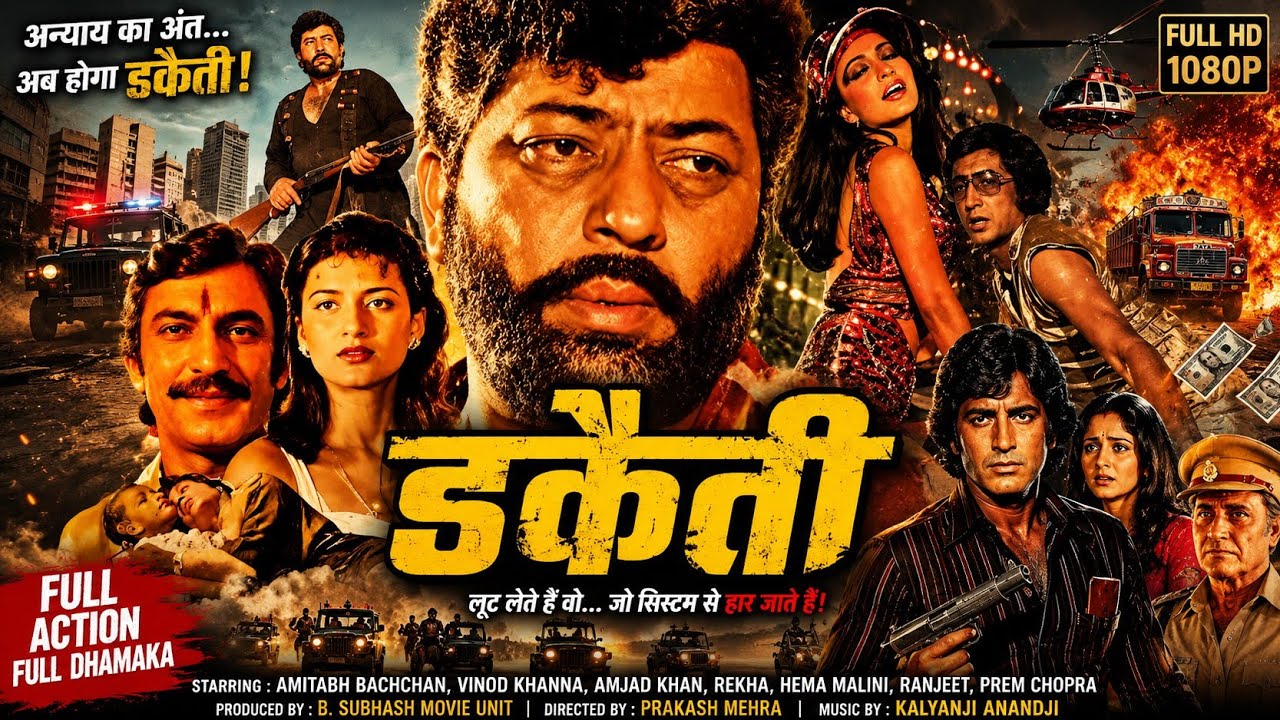 Dakaiti डकैती Amjad Khan, Sarika, Suresh Oberoi  ki Superhit Bollywood Khatarnak Action Movie 