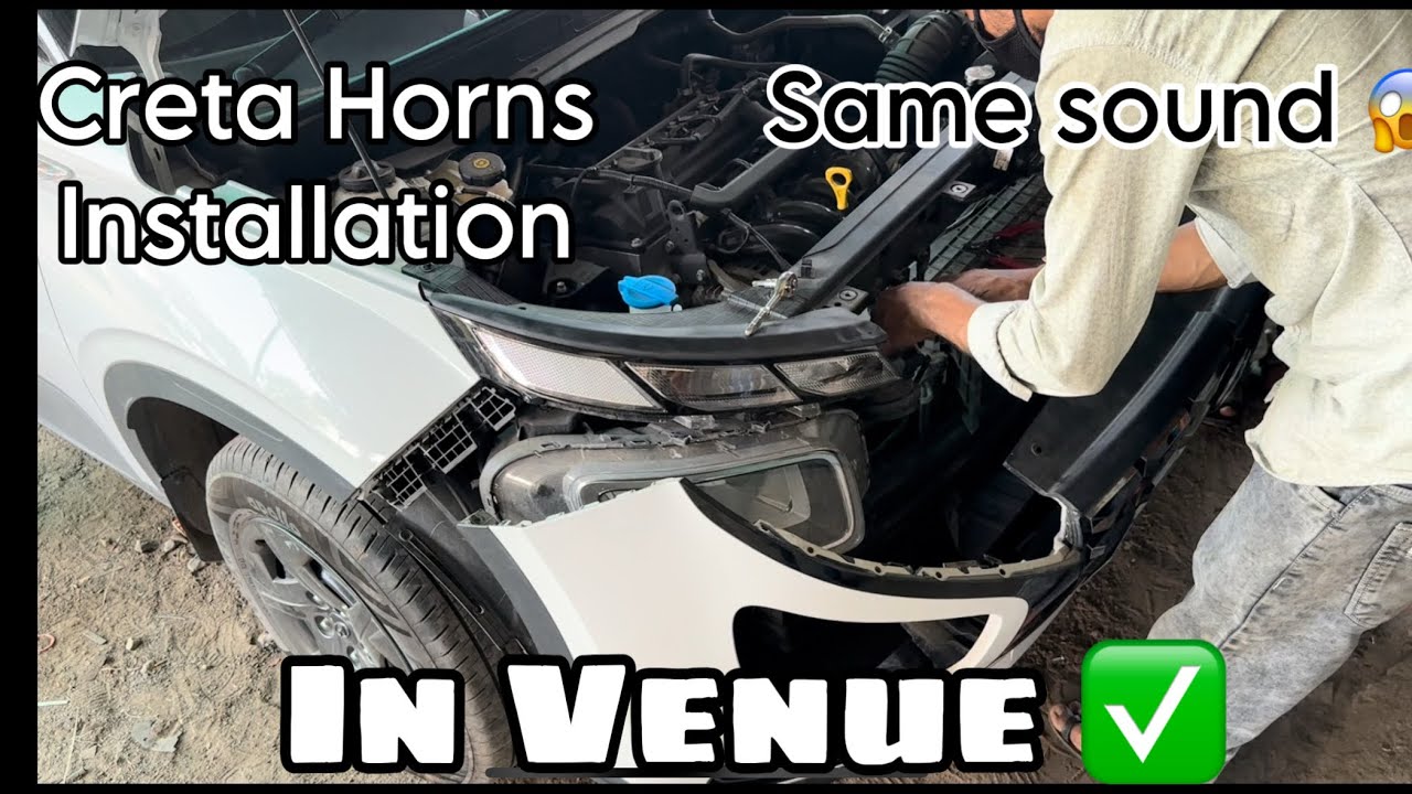 Creta Horn Installation in Venue Hyundai genuine✅ #youtube#automobile#creta