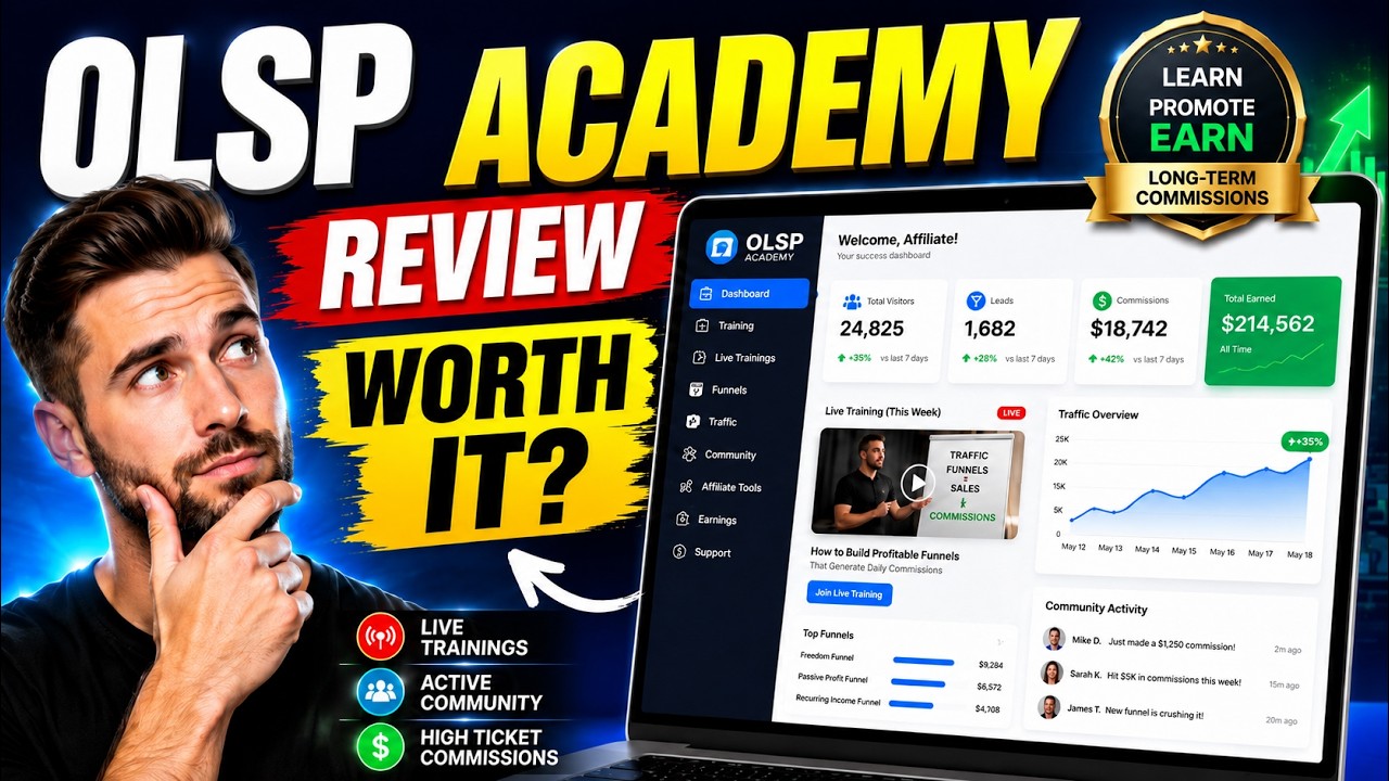 OLSP Academy: трафик, целевые страницы, онлайн-обучение и комиссионные.
