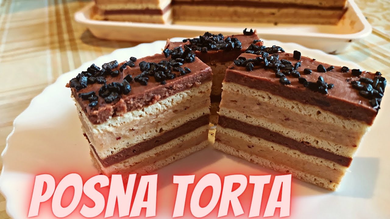 Neverovatno kremasta POSNA TORTA – niko neće verovati da je bez mleka! 😍