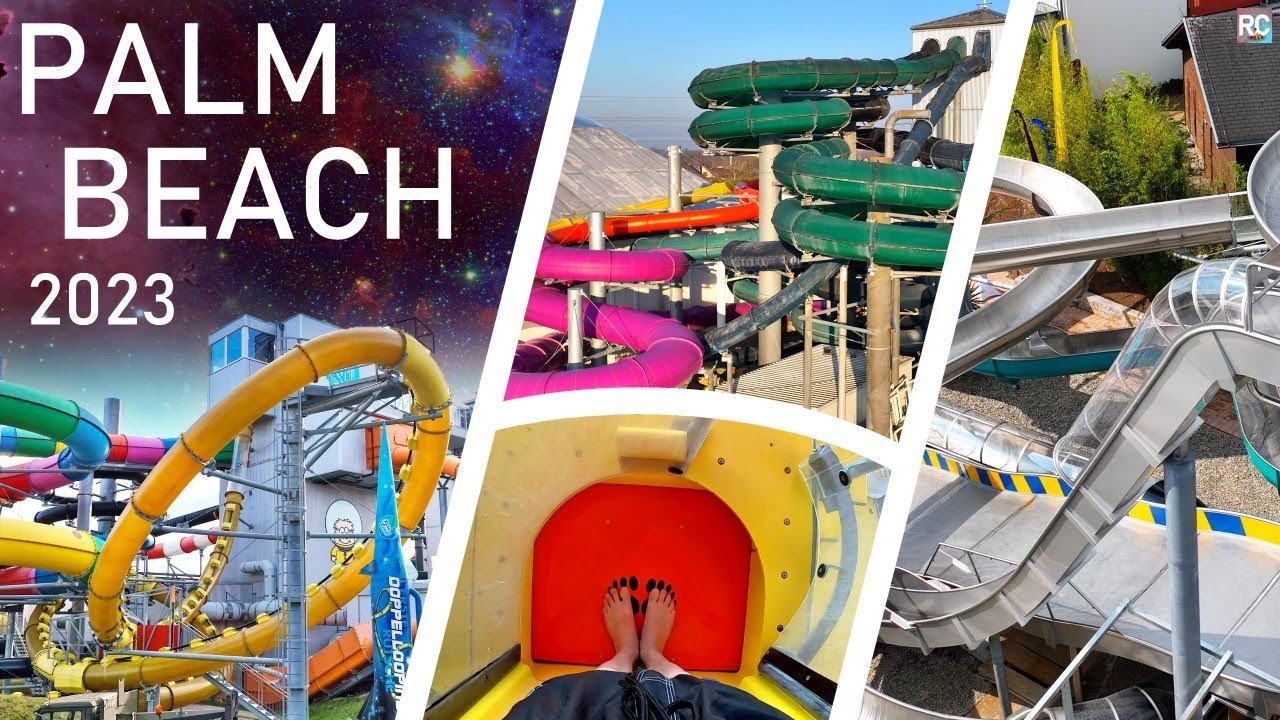 ALLE Wasserrutschen im Palm Beach! | AKTUELLE Sommer-Edition | 4K Onride | Indoor & Outdoor
