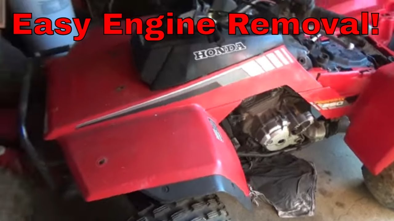 Honda Fourtrax TRX 250, Step by Step Engine Removal.