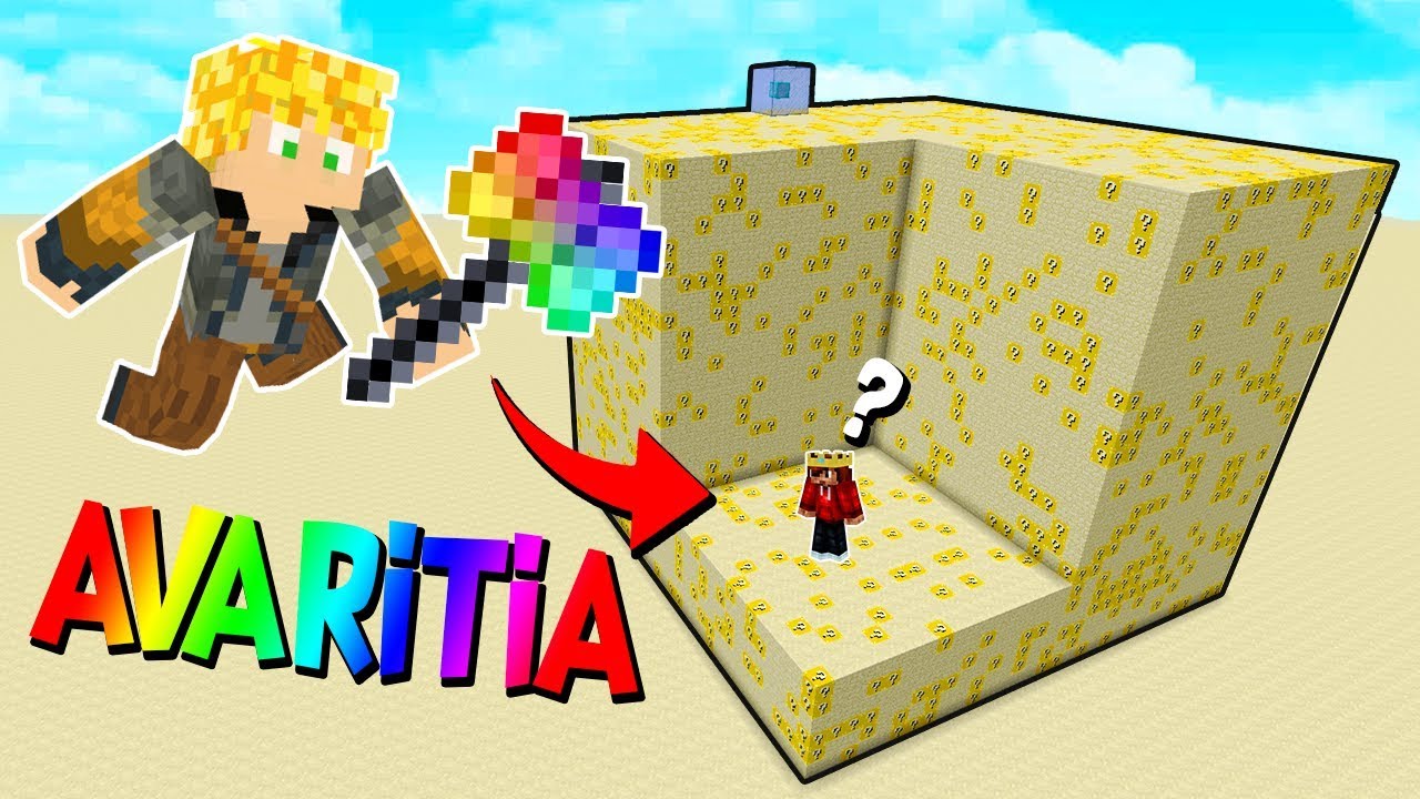 CUBÃO DE LUCKY BLOCK TROLL USEI A PICARETA AVARITIA E ELE NÃO ENTENDEU NADA NO MINECRAFT