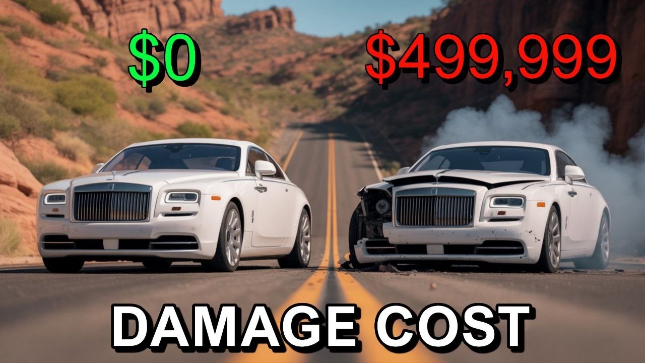 Realistic Crashes BeamNG Drive Damage Cost Rolls-Royce Wraith | Epic Wallet Survival