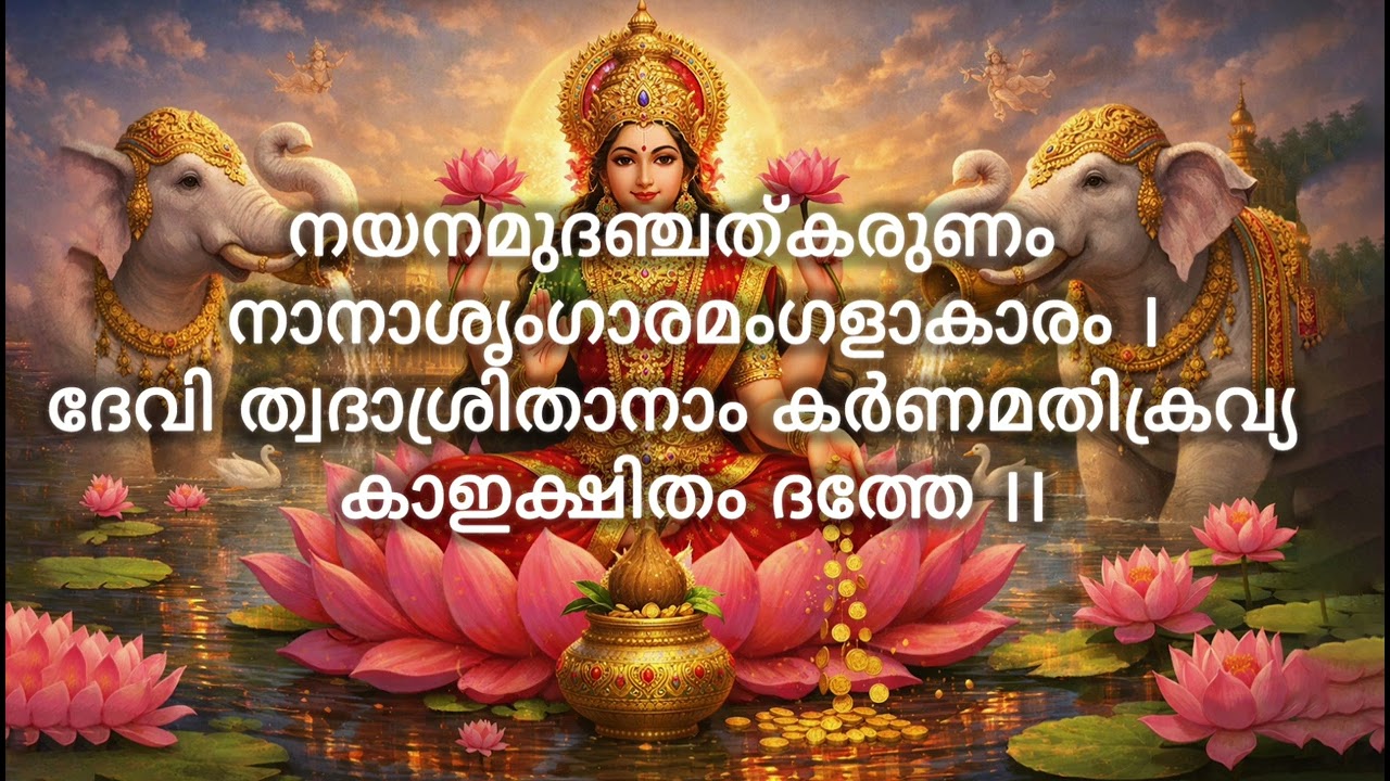 ലക്ഷ്മീ ശതക സ്തോത്രം - ശ്ലോകം 19, 20
