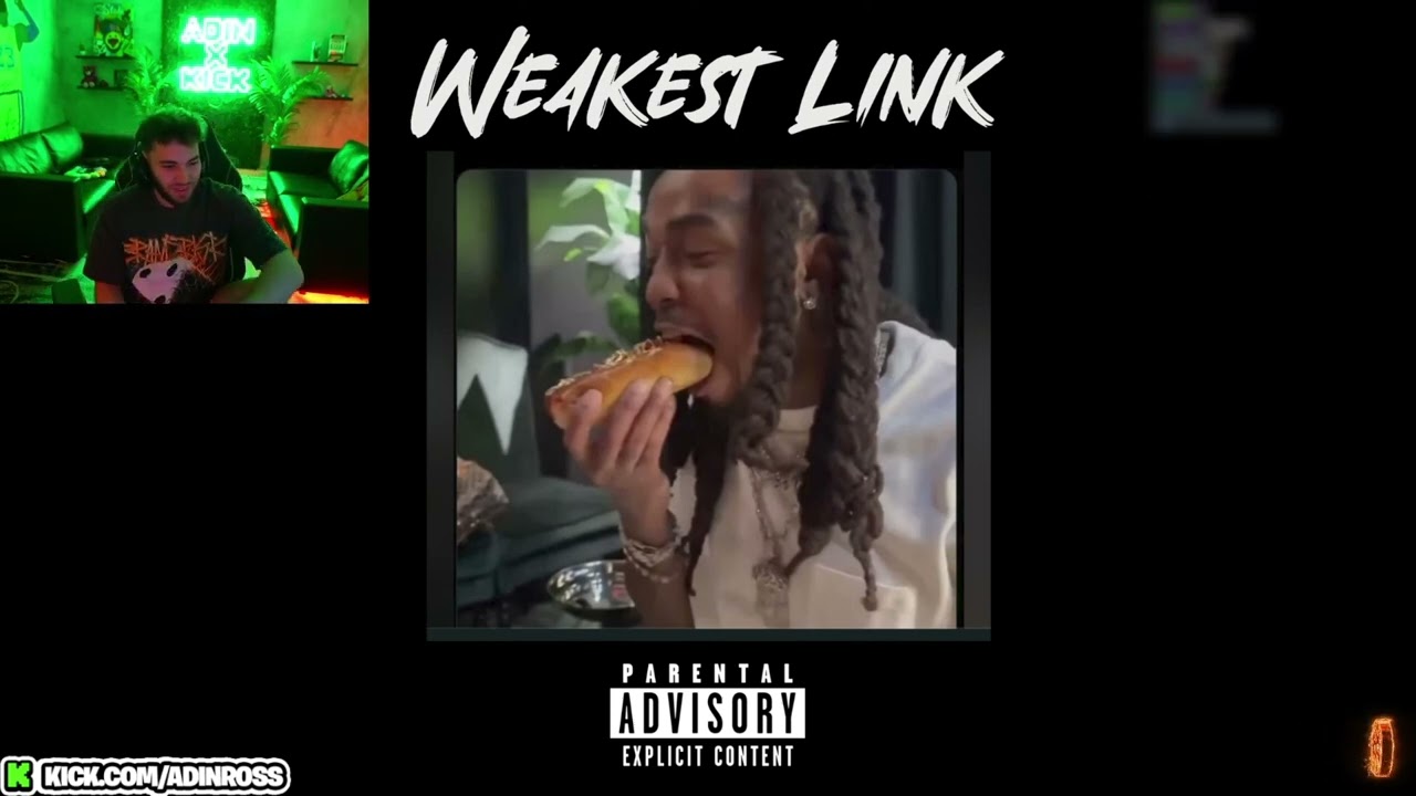 Adin Ross Reacts To Chris Brown - Weakest Link (Quavo Diss) (AUDIO)
