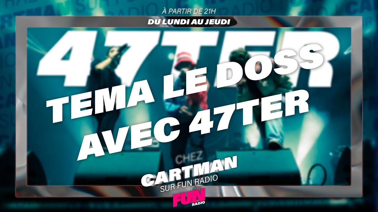 On s’affiche avec des gros dossiers devant 47TER - Cartman sur Fun Radio
