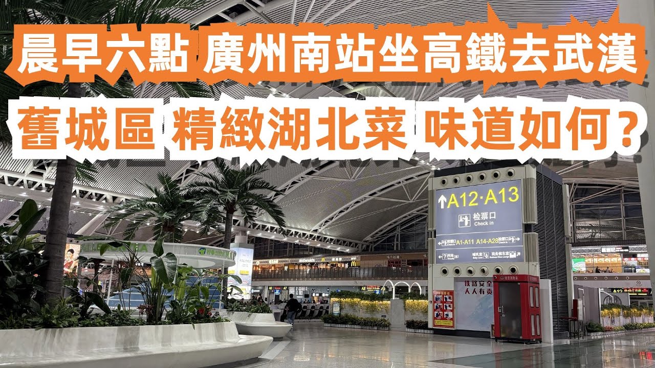 廣州南站坐高鐵去武漢！舊城區！精緻湖北菜！味道如何？豪華裝修！美食旅遊推薦！交通路線！筒骨吊子藕湯69元！蔥燒武昌魚69元！和黃商場！星巴克咖啡店！搭地鐵攻略！值得來嗎？Food Tour｜WuHan