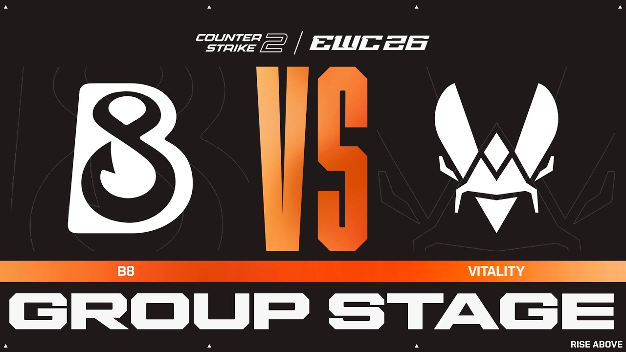 B8 vs. Vitality | CS2 at EWC 26 - Group Stage - VOD